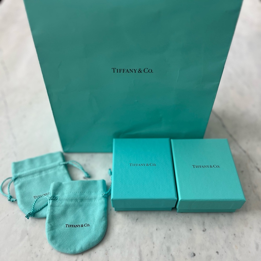 Authentic Tiffany & Co. Jewelry Storage Bundle | 2 Bags, 2 Boxes & 2 Pouches
